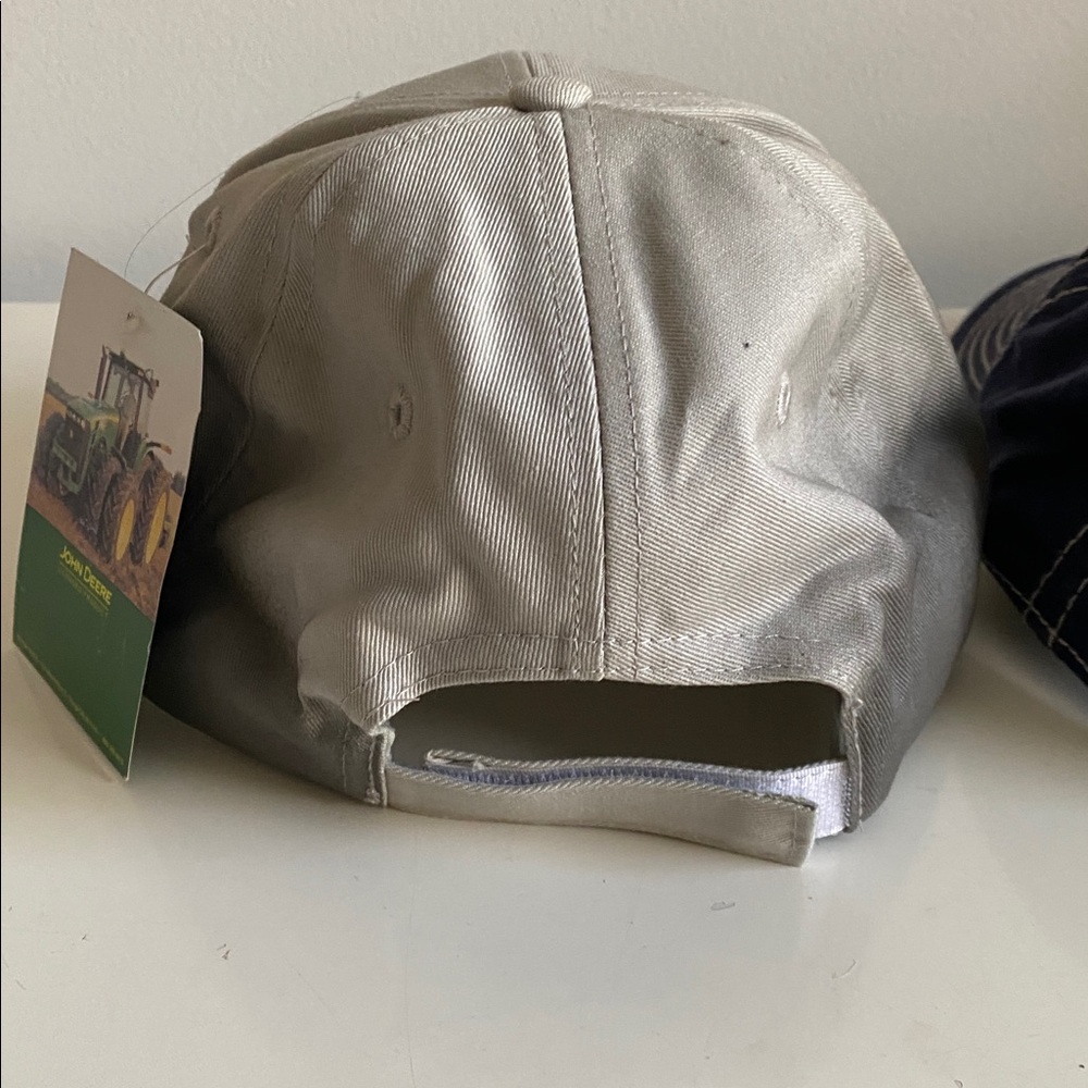 John Deere Gray & Navy Caps with Green and Yellow Logo - Picture 4 of 12